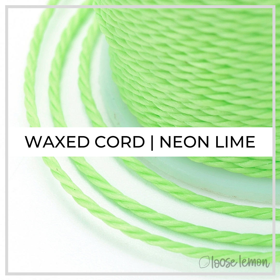 Waxed Cord | 10M Roll | Neon Lime