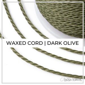 Waxed Cord | 10M Roll | Olive