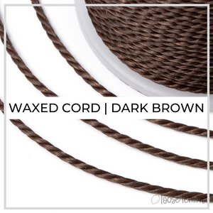 Waxed Cord | 10M Roll | Dark Brown