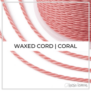 Waxed Cord | 10M Roll | Coral