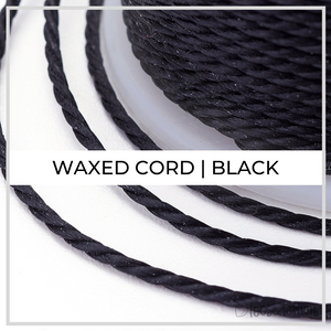 Waxed Cord | 10M Roll | Black