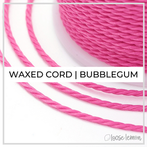 Waxed Cord | 10M Roll | Bubblegum