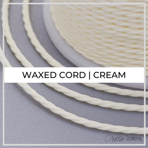 Waxed Cord | 10M Roll | Cream