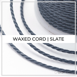 Waxed Cord | 10M Roll | Slate