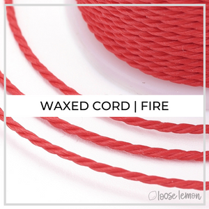 Waxed Cord | 10M Roll | Fire