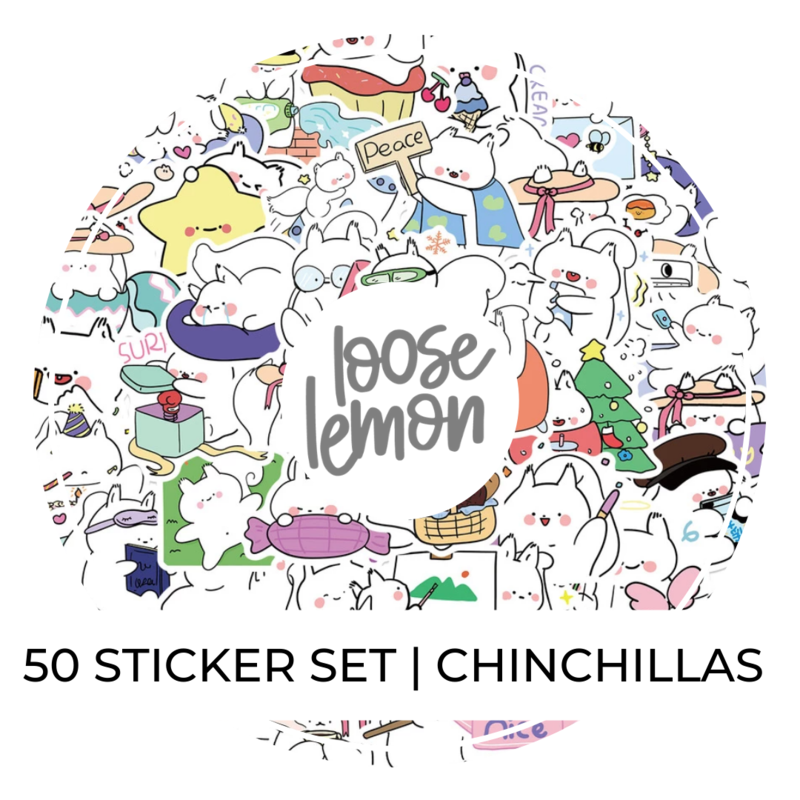 50 Sticker Set | Chinchillas