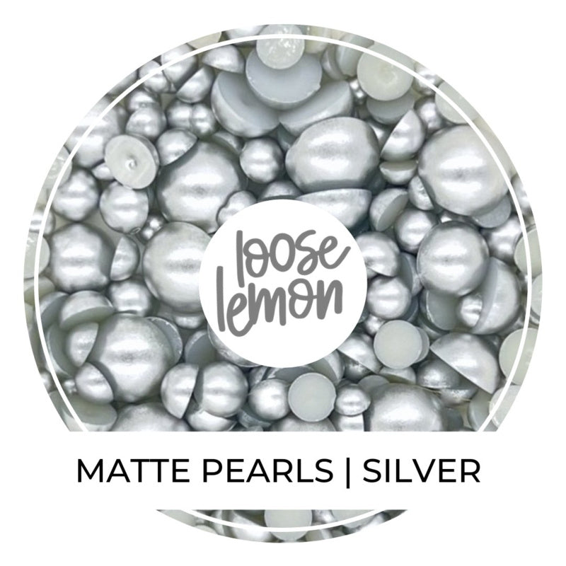 Matte Pearls | Silver (Mixed Sizes)