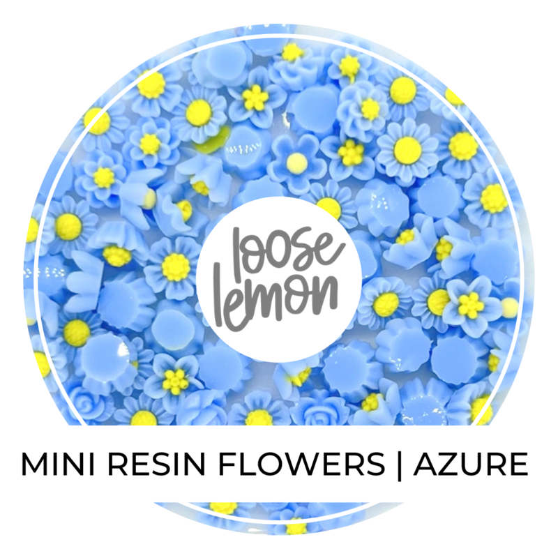 Mini Resin Flowers  | Azure