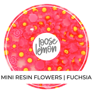 Mini Resin Flowers  | Fuchsia