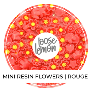 Mini Resin Flowers  | Rouge