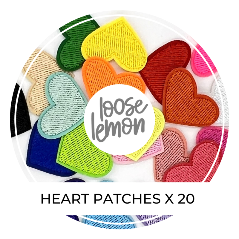 Heart Patches X 20 - Loose Lemon Crafts