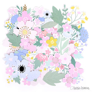 One Of A Kind | Cardstock Diecut Floral Ephemera (154 Pieces)
