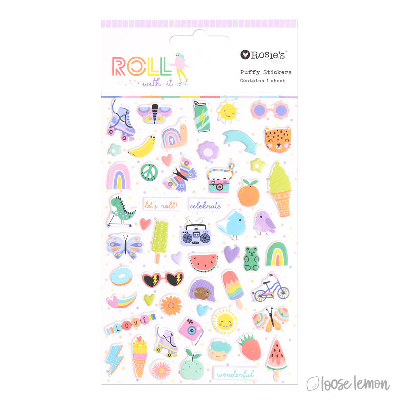 Roll With It | Puffy Motif Stickers