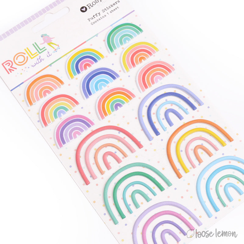 Roll With It | Puffy Rainbow Stickers