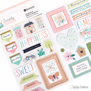 Simply Charming | Chipboard Embellishments (2 Sheets)