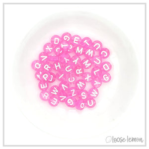 Letter Beads | Hot Pink