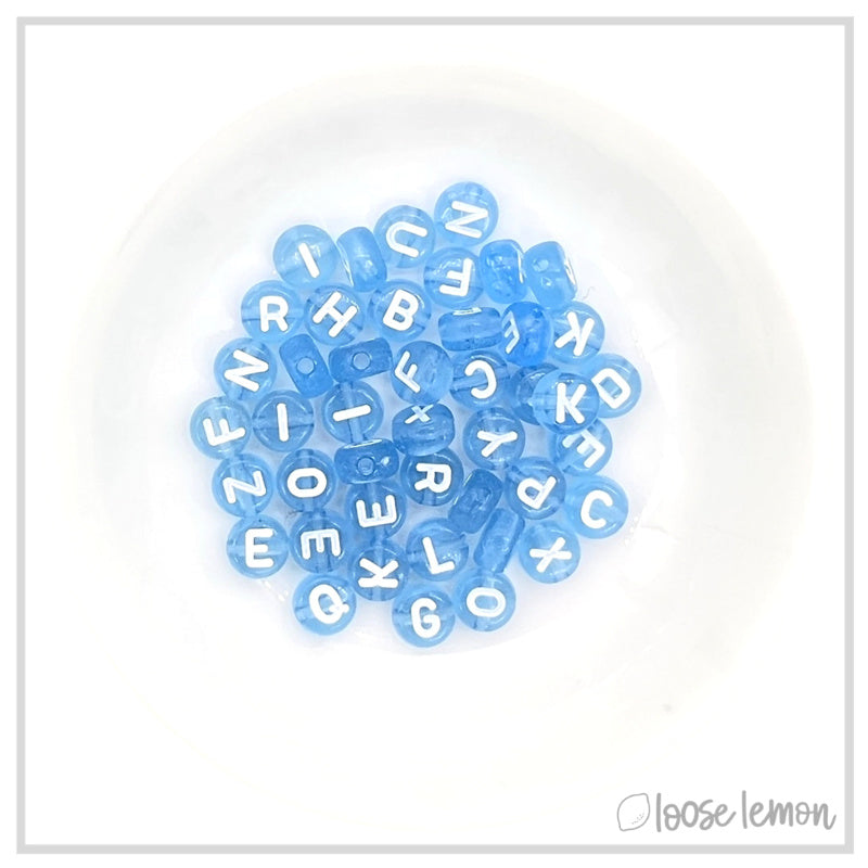 Letter Beads | Ice Blue