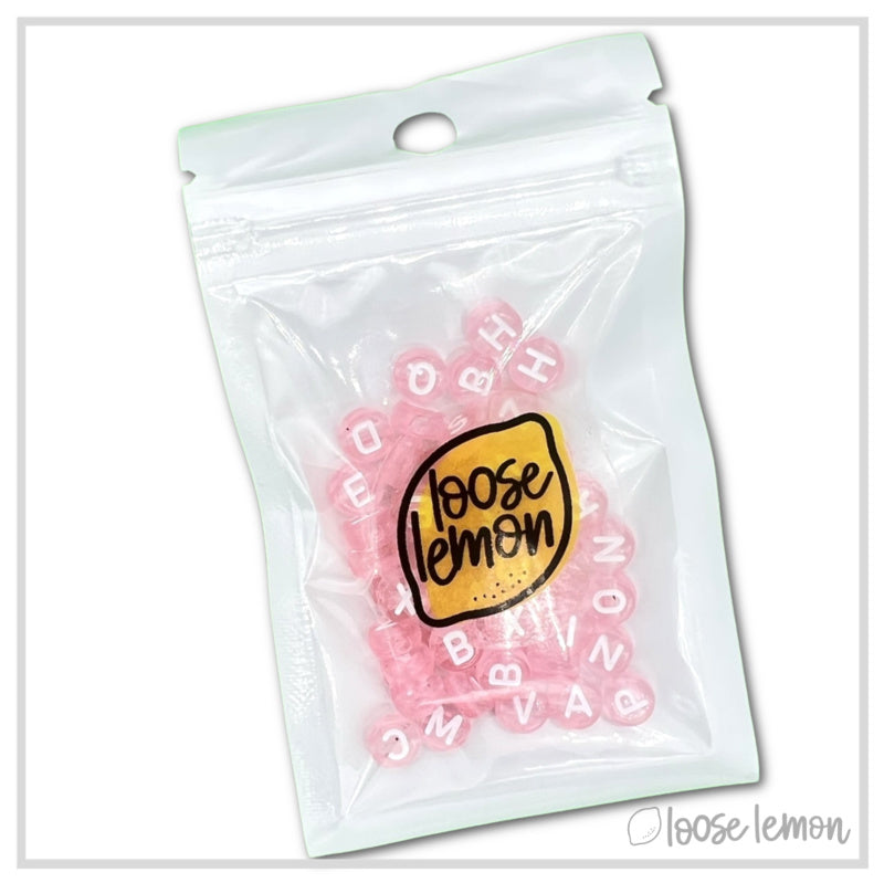 Letter Beads | Baby Pink