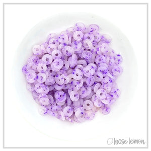 Flat Beads | Clear Lilac