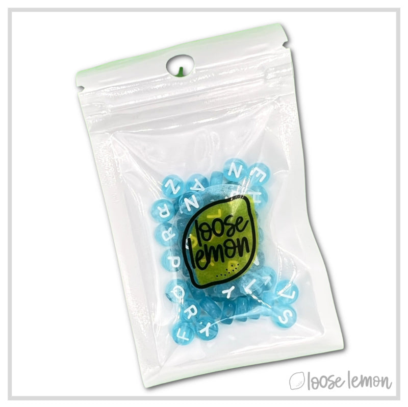 Letter Beads | Aqua