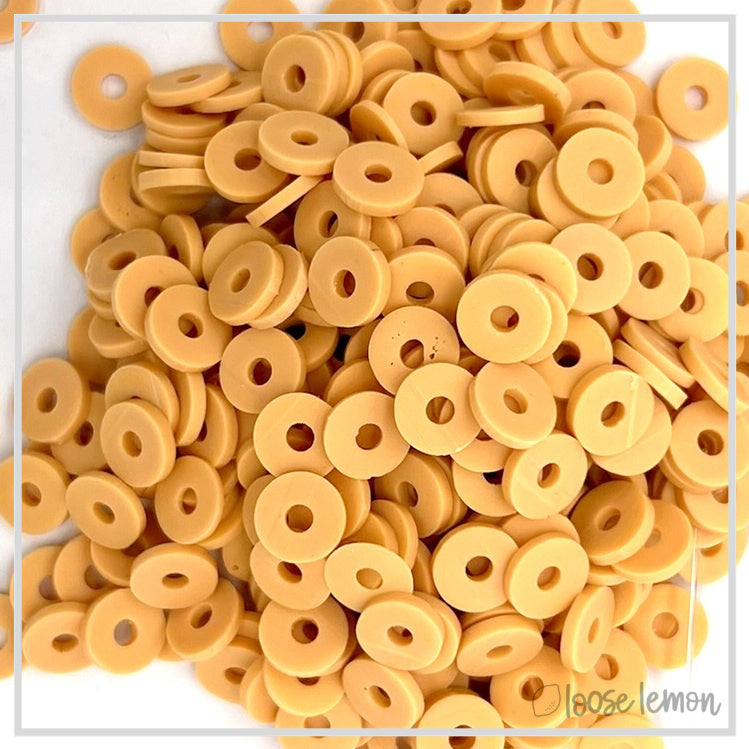 Flat Beads | Dark Peach