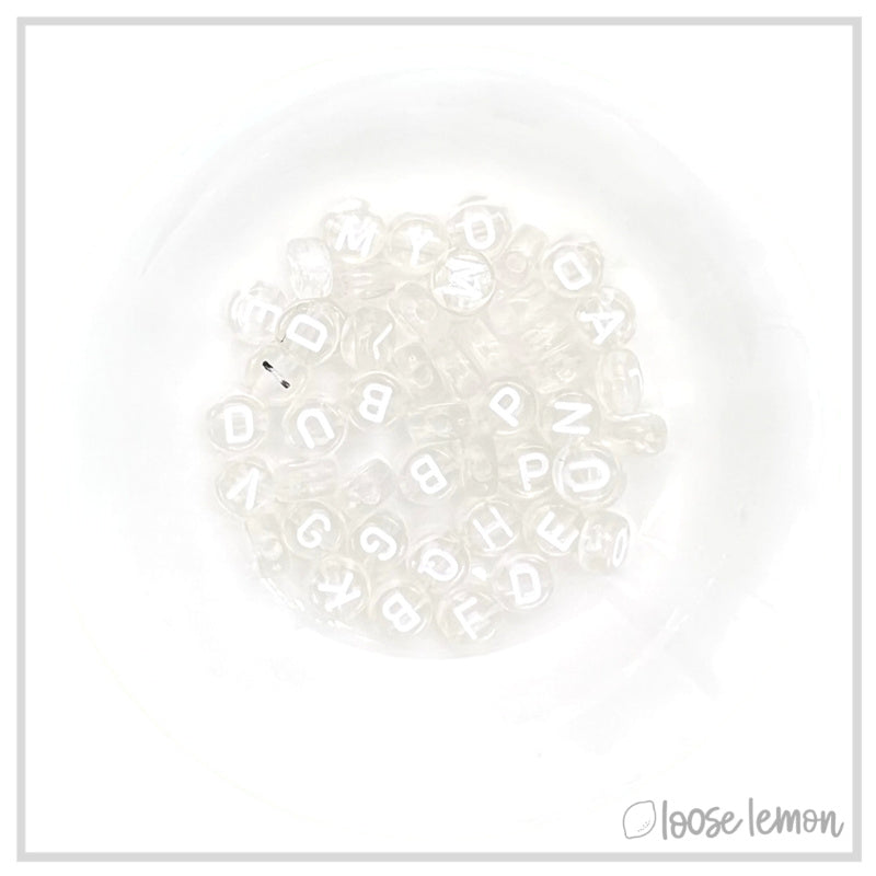 Letter Beads | Clear