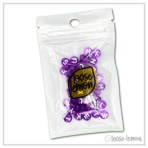 Letter Beads | Purple