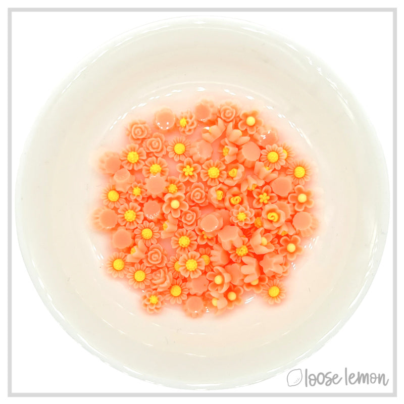 Mini Resin Flowers  | Peach