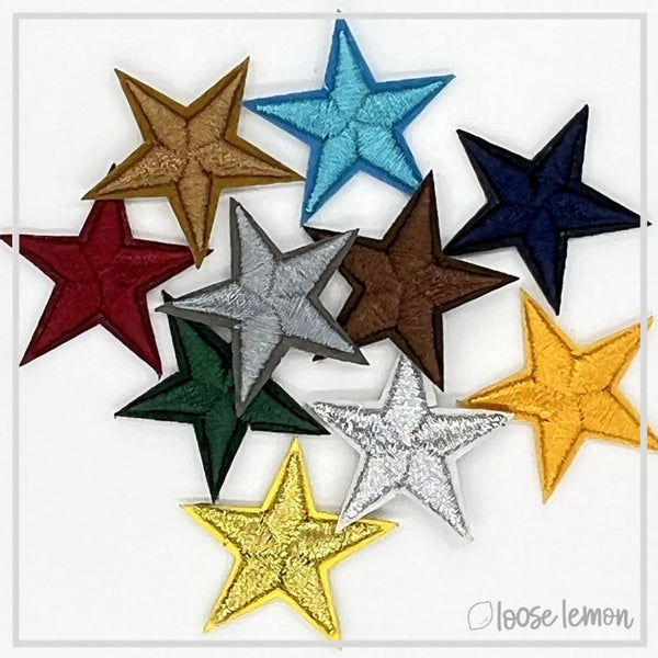Star Patches | Neutral Mix X 10 - Loose Lemon Crafts