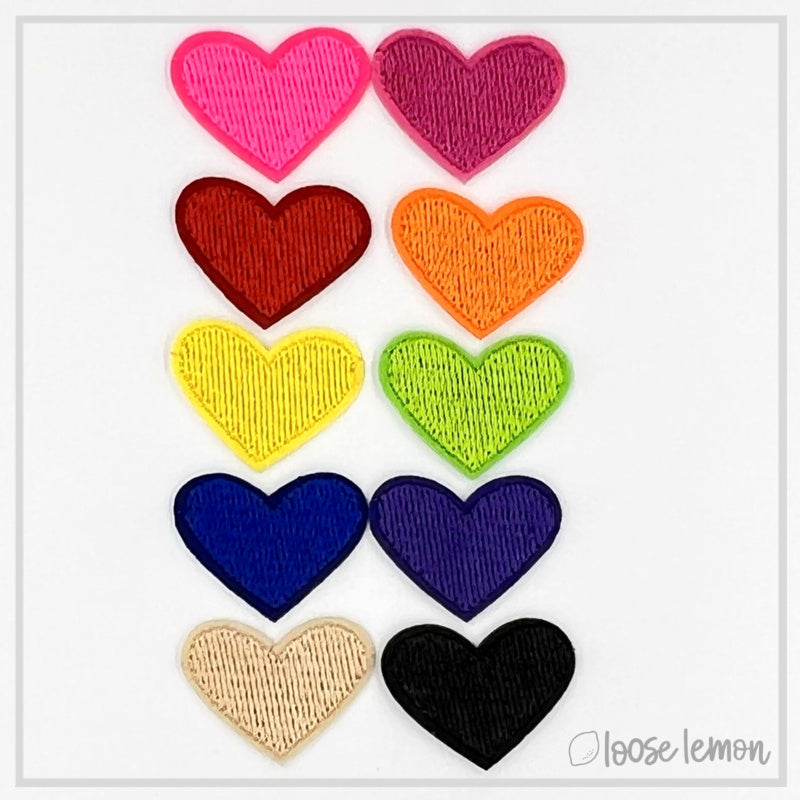 Heart Patches X 20 - Loose Lemon Crafts