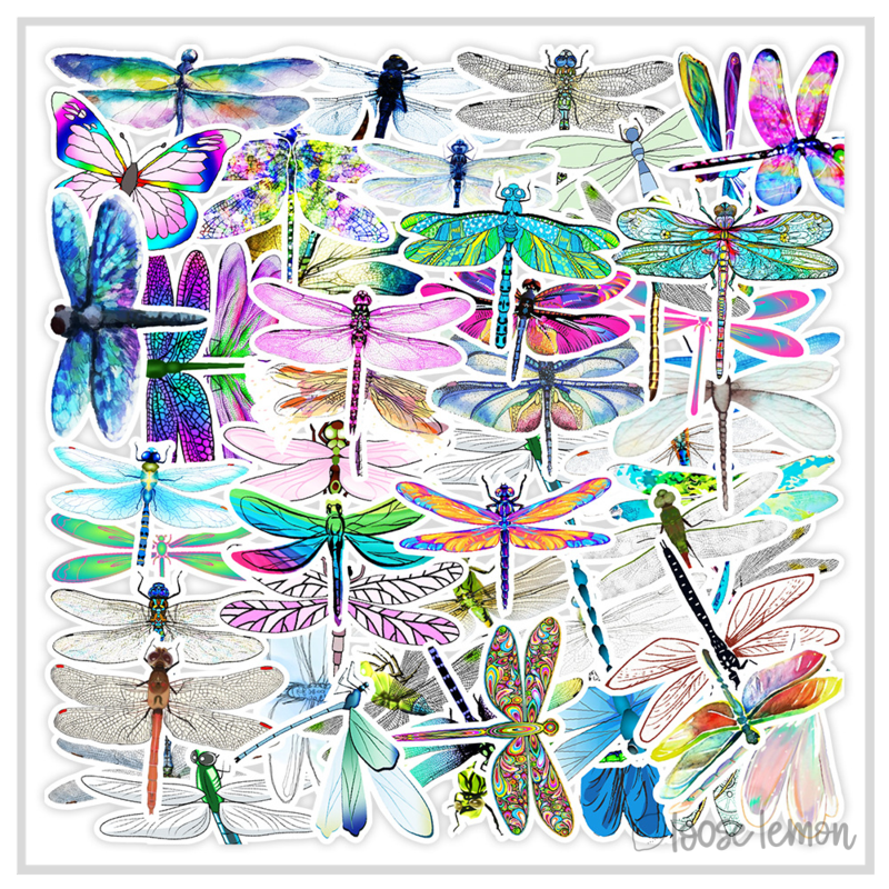50 Sticker Set | Dragonflies