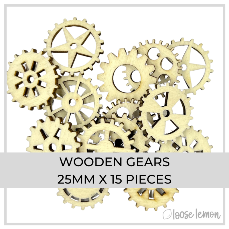 Wooden Gears | 25Mm X 15 Pieces