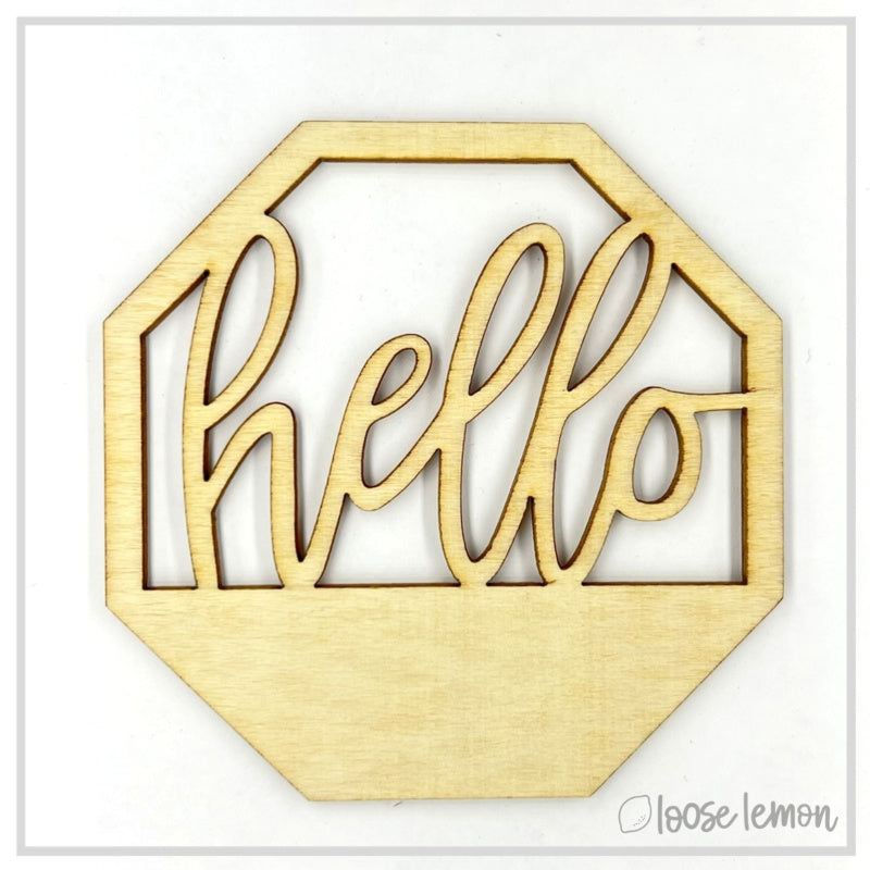 Feature Greeting (8Cm) | Hexagon Hello