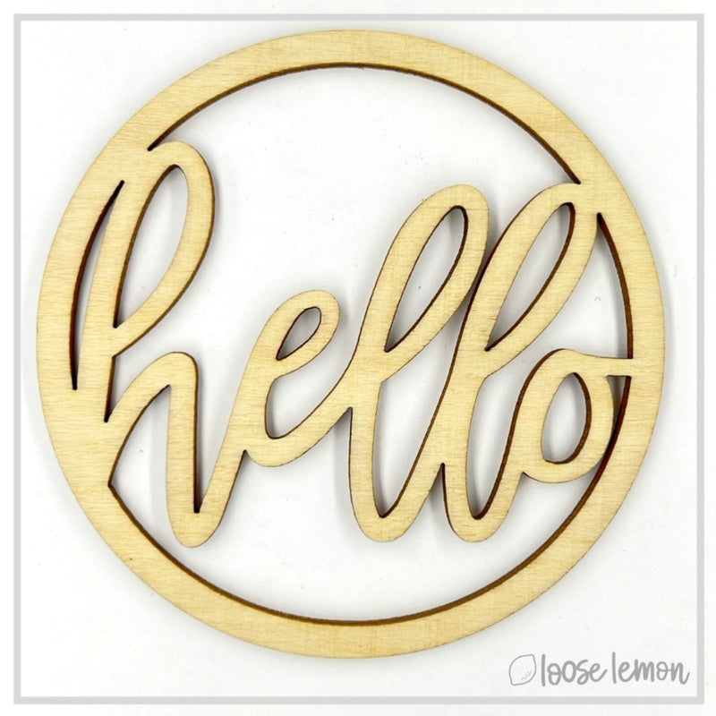 Feature Greeting (8Cm) | Round Hello 2