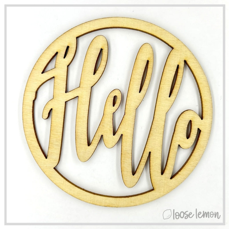 Feature Greeting (8Cm) | Round Hello 1