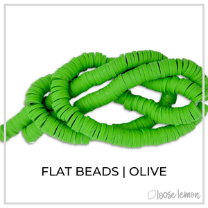 Flat Beads | Olive