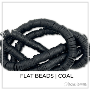Flat Beads | Coal