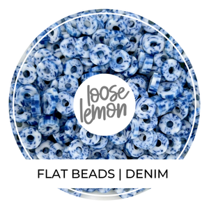 Flat Beads | Denim