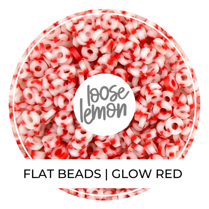 Flat Beads | Glow Red