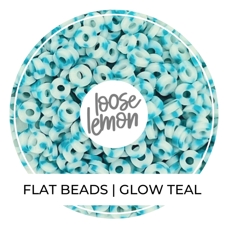 Flat Beads | Glow Teal