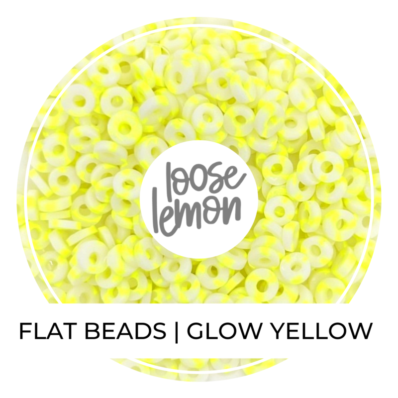 Flat Beads | Glow Yellow