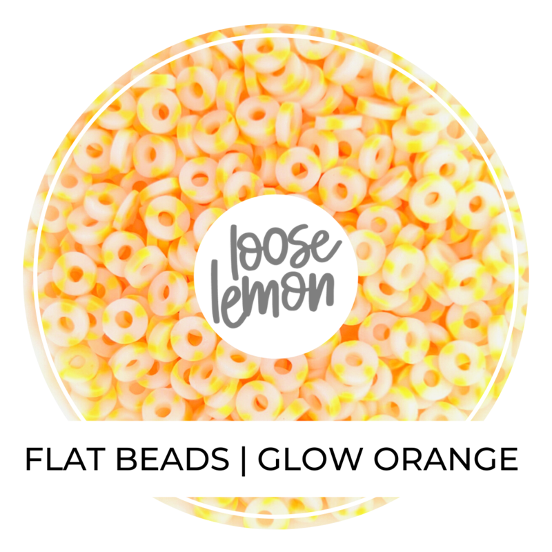 Flat Beads | Glow Orange