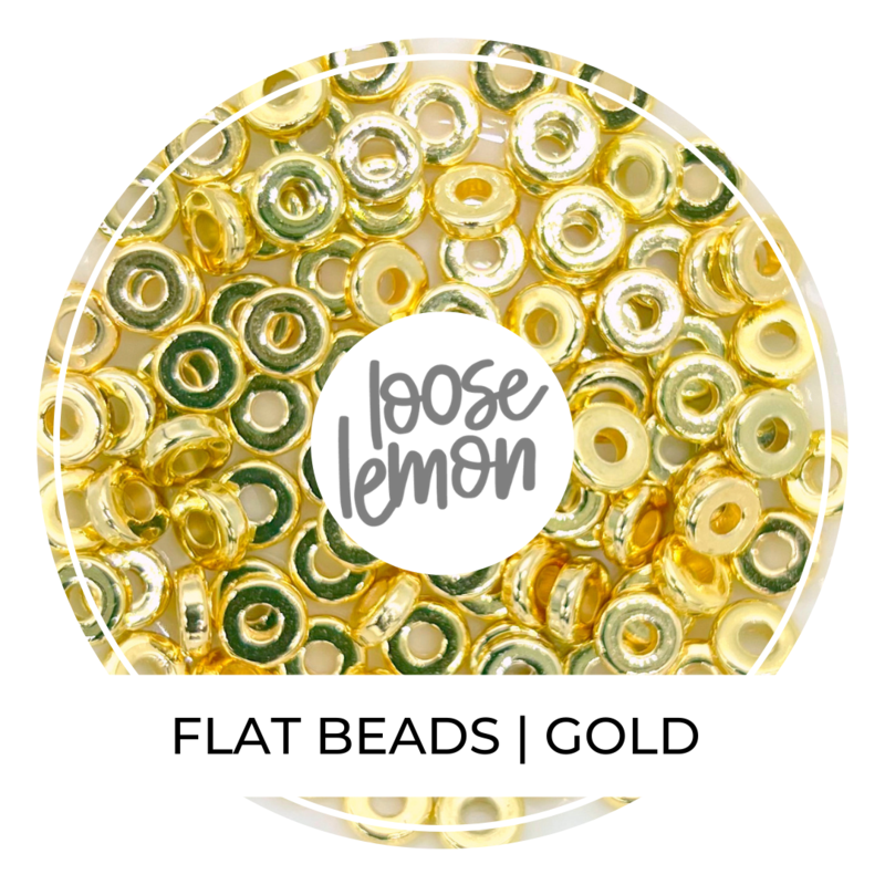 Flat Beads | Gold