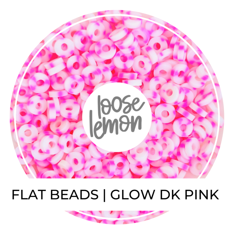 Flat Beads | Glow Dk Pink