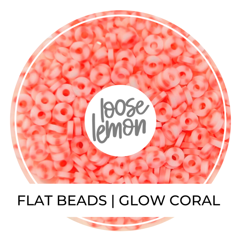 Flat Beads | Glow Coral