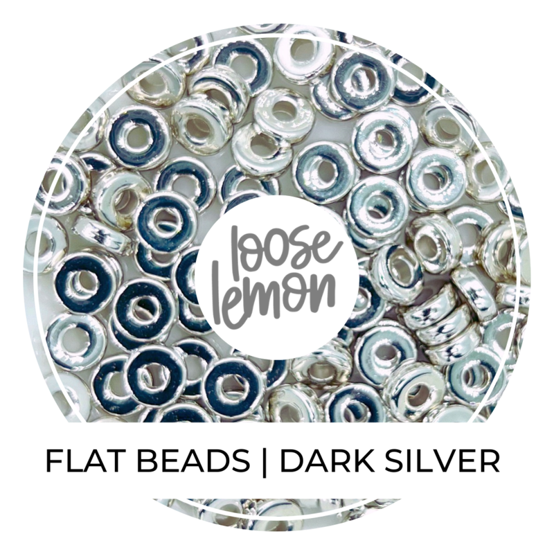 Flat Beads | Dark Silver