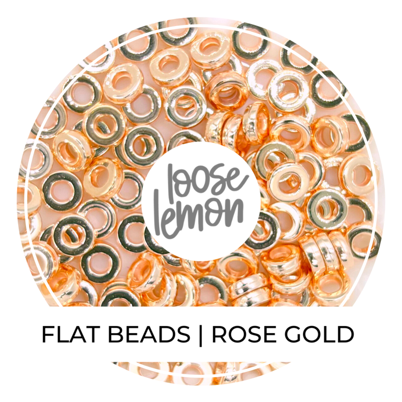 Flat Beads | Rose Gold