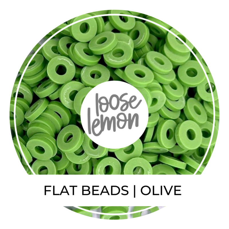 Flat Beads | Olive