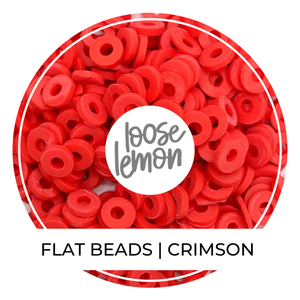 Flat Beads | Crimson