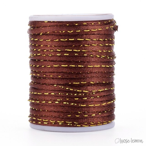 Polyester Cord 4M | Gold / Brown